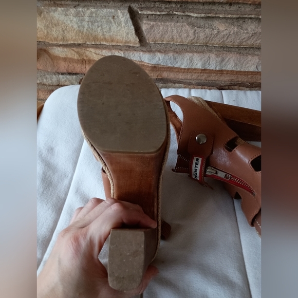 Hunter Morant Women's Leather block heel sandals_9.5 - Picture 3 of 12